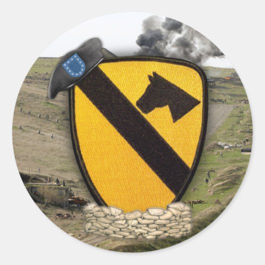 Sticker Rond 1ère division de cavalerie carter d'air (Devant)