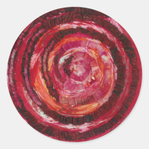 Sticker Rond 1ère racine Chakra Red Paint-Fabric #2
