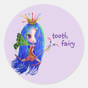 Sticker Rond 1ère visite de Tooth Fairy Crown Cute