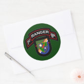 Sticker Rond 1re Bn, 75e Régiment de Rangers - Airborne (Enveloppe)