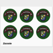 Sticker Rond 1re Bn, 75e Régiment de Rangers - Airborne (Feuille)