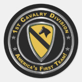 Sticker Rond 1re division de cavalerie 1re CAV (Devant)