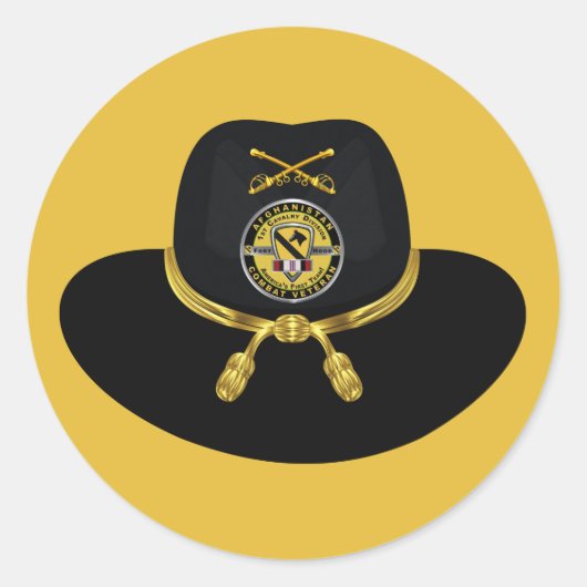 Sticker Rond 1re division de cavalerie Ancien combattant de l'A (Devant)