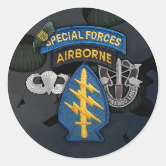 Sticker Rond 1re groupe des forces spéciales Green Berets Stick