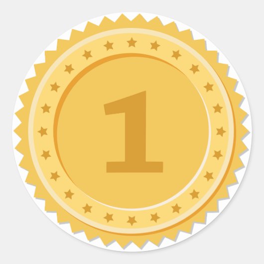 Sticker Rond 1st Place Gold Medal (Devant)