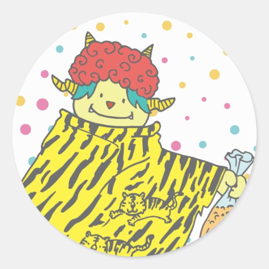 STICKER ROND 2月 モンスターシール 6枚入り (Devant)