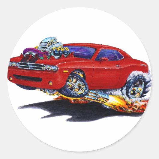 Sticker Rond 2008-10 Challenger Maroon Car (Devant)