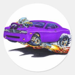 Sticker Rond 2008-10 Challenger Purple Car