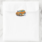 Sticker Rond 2008-10 PT Cruiser Orange Car (Sac)