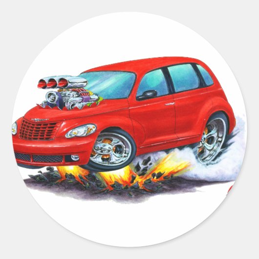 Sticker Rond 2008-10 PT Cruiser Red Car (Devant)