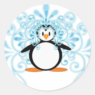 Sticker Rond 2010 Belle mariée Penguin