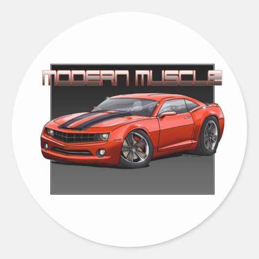 Sticker Rond 2010_Camaro_Orange (Devant)