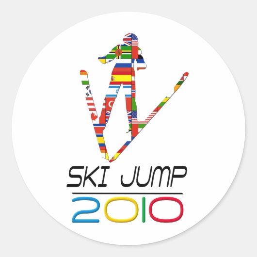 Sticker Rond 2010 : Ski Jump (Devant)
