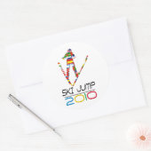 Sticker Rond 2010 : Ski Jump (Enveloppe)