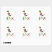 Sticker Rond 2010 : Slalom (Feuille)