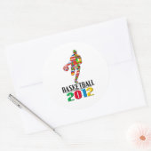 Sticker Rond 2012 : Basket-ball (Enveloppe)