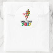 Sticker Rond 2012 : Basket-ball (Sac)