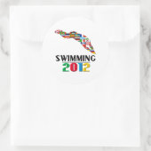 Sticker Rond 2012 : Natation (Sac)