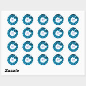 Sticker Rond 2013 Année du serpent d'eau (Feuille)