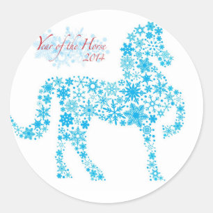 Sticker Rond 2014 nouvelles années lunaires chinoises de