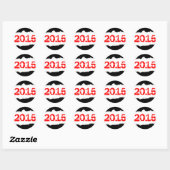 Sticker Rond 2015 (papier déchiré) (Feuille)