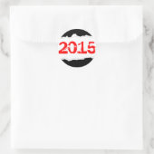 Sticker Rond 2015 (papier déchiré) (Sac)