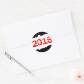 Sticker Rond 2015 (papier déchiré) (Enveloppe)