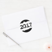 Sticker Rond 2017 (papier déchiré) (Enveloppe)