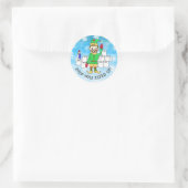 Sticker Rond 2020 a été Elfed Up, Funny Elf dans Facemask (Sac)