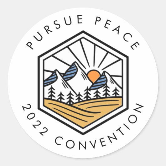 Sticker Rond 2022 JW Ministry Supply Convention - Mountain (Devant)