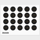 Sticker Rond 2024 Éclipse Solaire Arkansas Totalité Printemps 4 (Feuille)