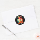 Sticker Rond 2024 Éclipse solaire totale Avril (Enveloppe)