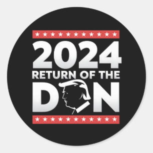 Sticker Rond 2024 Retour Du Don Trump 45 47 Président Des États