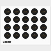 Sticker Rond 2024 Solar Eclipse Américain Totality Spring 4.08. (Feuille)