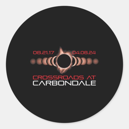 Sticker Rond 2024 Solar Eclipse Carbondale Illinois (Devant)