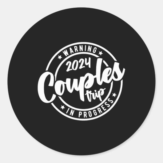 Sticker Rond 2024 Voyage De Couples En Cours De Baecatio Romant (Devant)