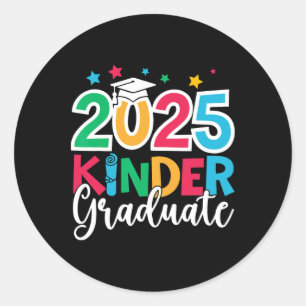 Sticker Rond 2025 Diplôme d'études maternelles de la maternelle