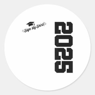 Sticker Rond 2025 Diplôme Supérieur - Chemise Autographe - Cl D