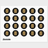 Sticker Rond 2025 Lycée Cl Lycée Diplôme Oran (Feuille)