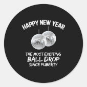 Sticker Rond 2026 New Year The Most Exciting Ball Drop Since Pu (Devant)