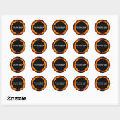 Sticker Rond 2026 Total Solar Eclipse (Feuille)