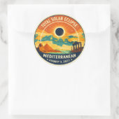 Sticker Rond 2027 Mediterranean Solar Eclipse (Sac)