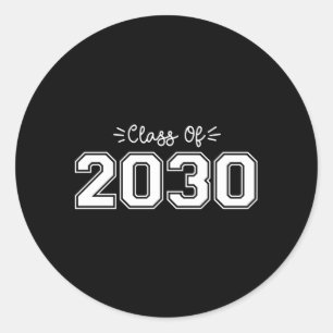 Sticker Rond 2030 seniors, Classe de 2030 Graduation