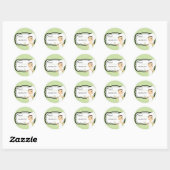 Sticker Rond 20 - 1,5" Bâton d'affaires - Massage Spa Damas ver (Feuille)