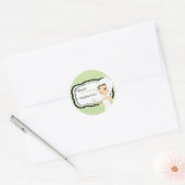 Sticker Rond 20 - 1,5" Bâton d'affaires - Massage Spa Damas ver (Enveloppe)