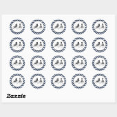 Sticker Rond 20 - 1,5 Envelope Sceau Adolescent Baskets Chevron (Feuille)