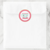 Sticker Rond 20 - 1,5" Envelope Tea Party Pink Pastel (Sac)