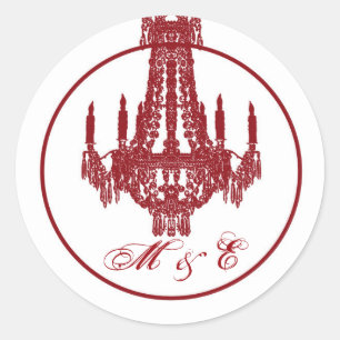Sticker Rond 20 - 1,5 Enveloppe Chandelier en cristal de sceau 