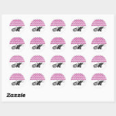Sticker Rond 20 - 1,5 Enveloppe Parties scintillant rose de pho (Feuille)
