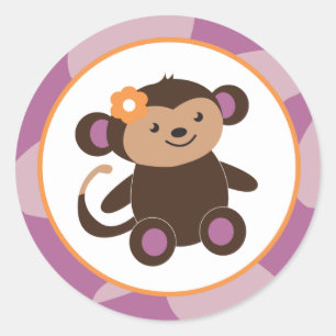 Sticker Rond 20 - 1,5" Enveloppe Purple Jacana Animal Thème